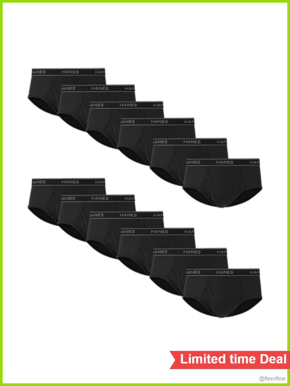Men's Cotton Briefs 12-Pack Moisture Wicking Mid Rise Covered Waistband